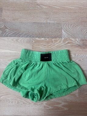 Talbots Lime Green Elastic-Waist Skort Shorts